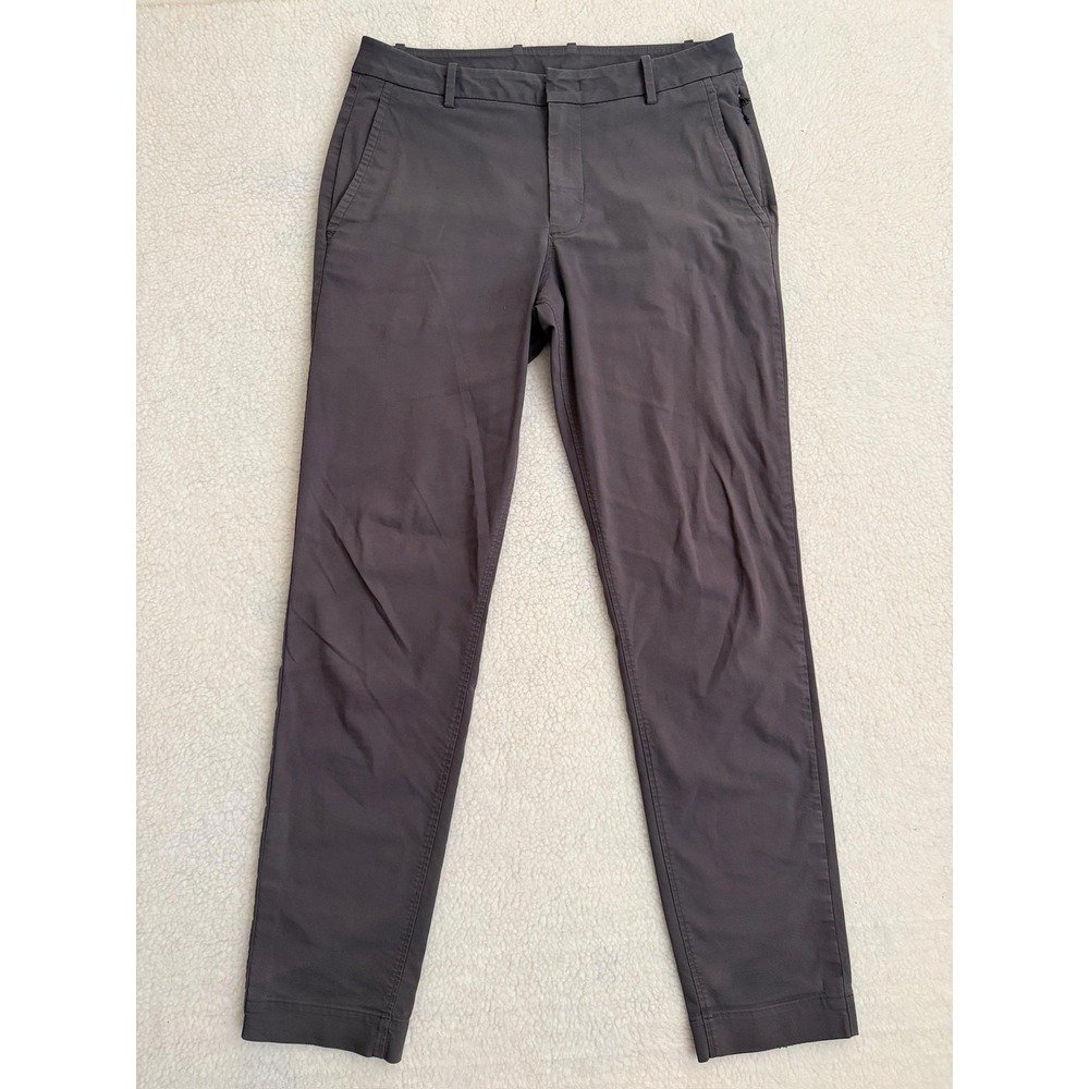 Kit And Ace Mens 32x30 Gray Slim Fit Canvas Chino Travel Casual Pants